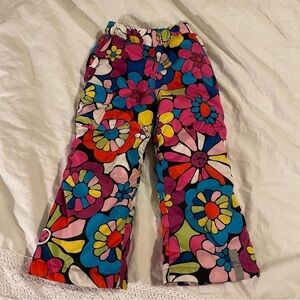 Hanna Andersson Size 100 (3-5yr) snow pants floral insulated